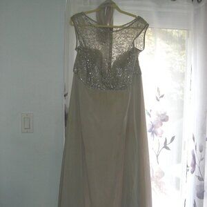 Dessy Collection Vivian Diamond Gown & Scarf
